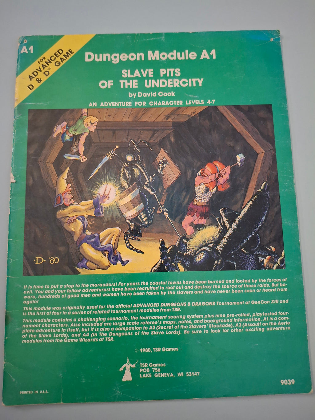 A1 Slave Pits of the Undercity - Vintage 1980 1st Edition AD&D Module (TSR 9039)
