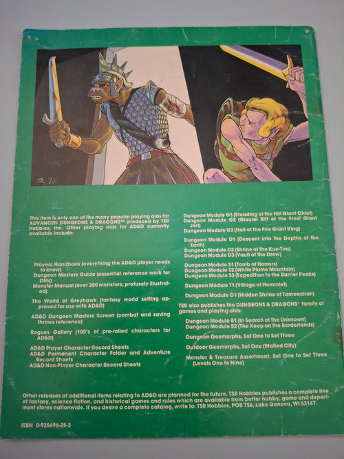A1 Slave Pits of the Undercity - Vintage 1980 1st Edition AD&D Module (TSR 9039)