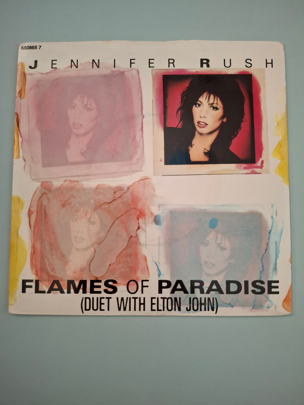 Jennifer Rush (Duet with Elton John) - Flames of Paradise (Vintage 1987 7" Vinyl Single)