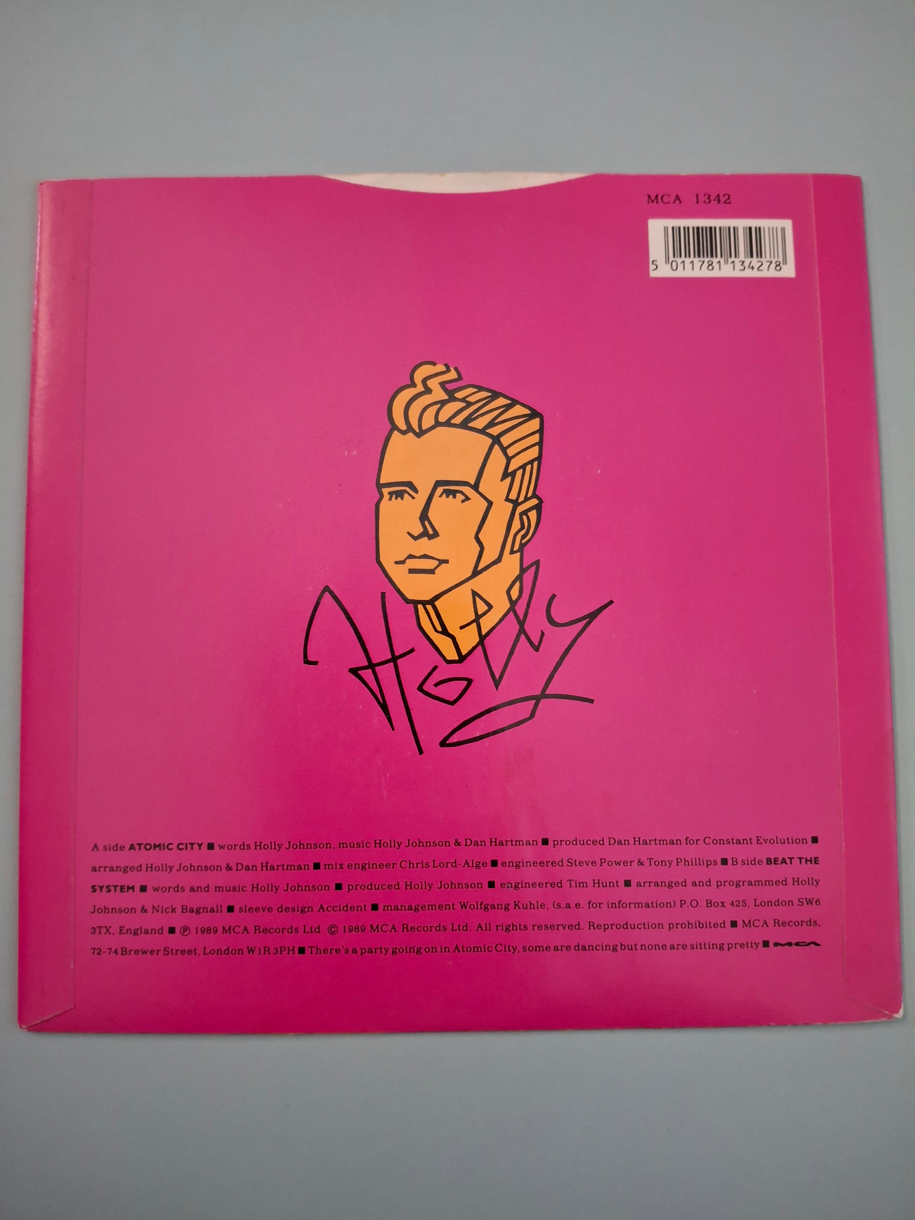 Holly Johnson - Atomic City (Original 1989 UK 7" Vinyl Single, MCA 1342)