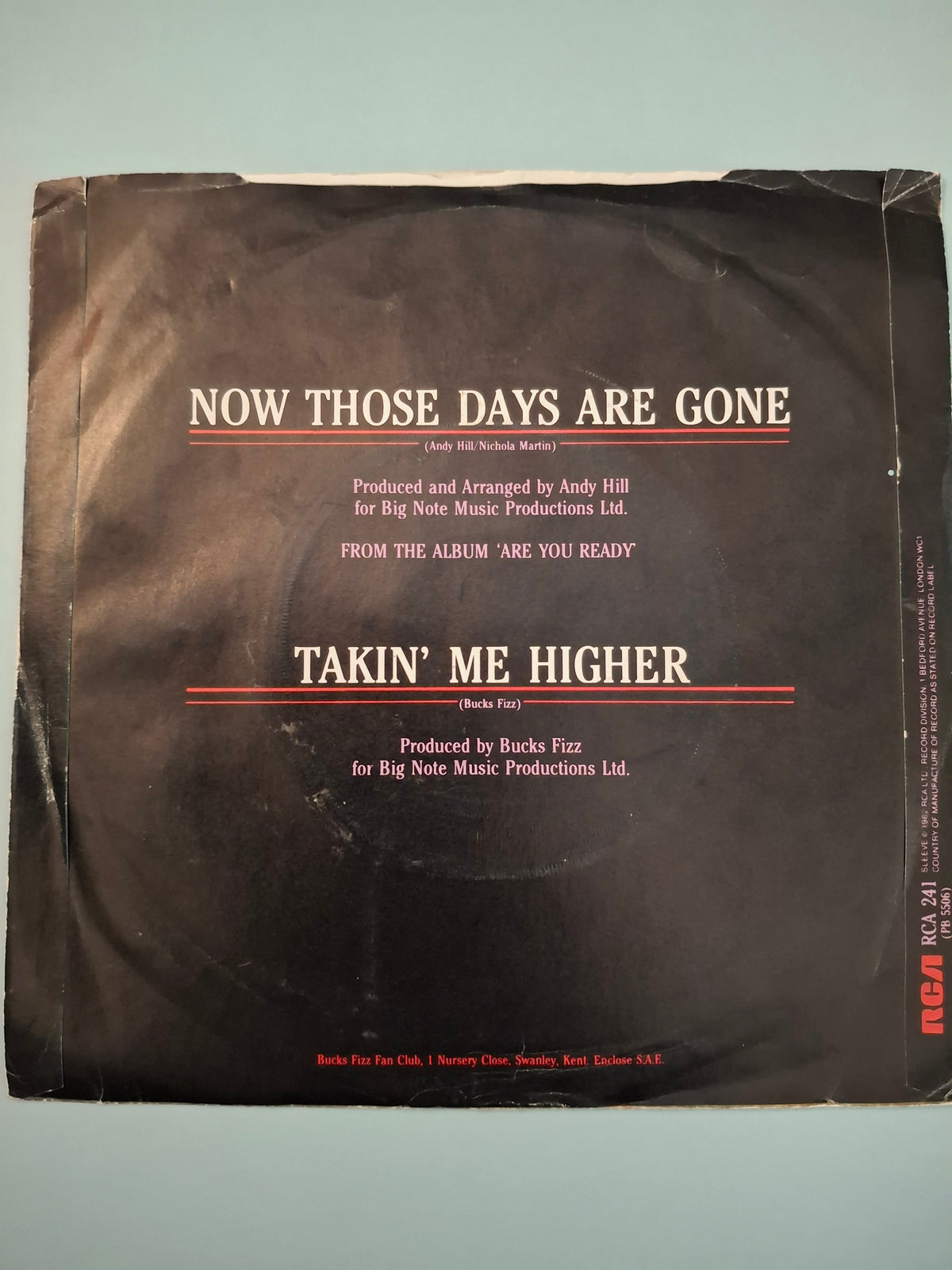 Bucks Fizz – Now Those Days Are Gone (Original 1982 UK 7" Vinyl Single) | RCA 241