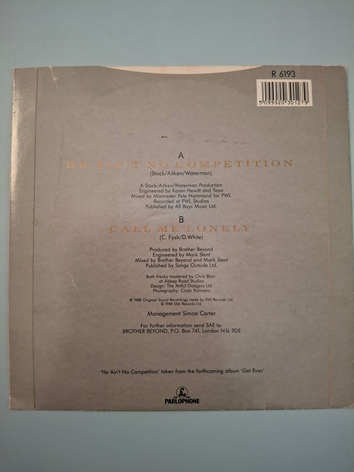 Brother Beyond – He Ain't No Competition (Original 1988 UK 7" Vinyl Single) | Parlophone R 6193