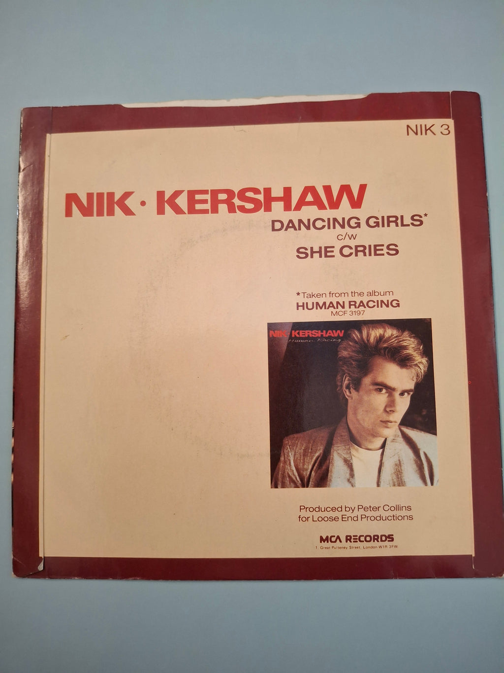Nik Kershaw – Dancing Girls (Original 1984 UK 7" Vinyl Single) | MCA NIK 3