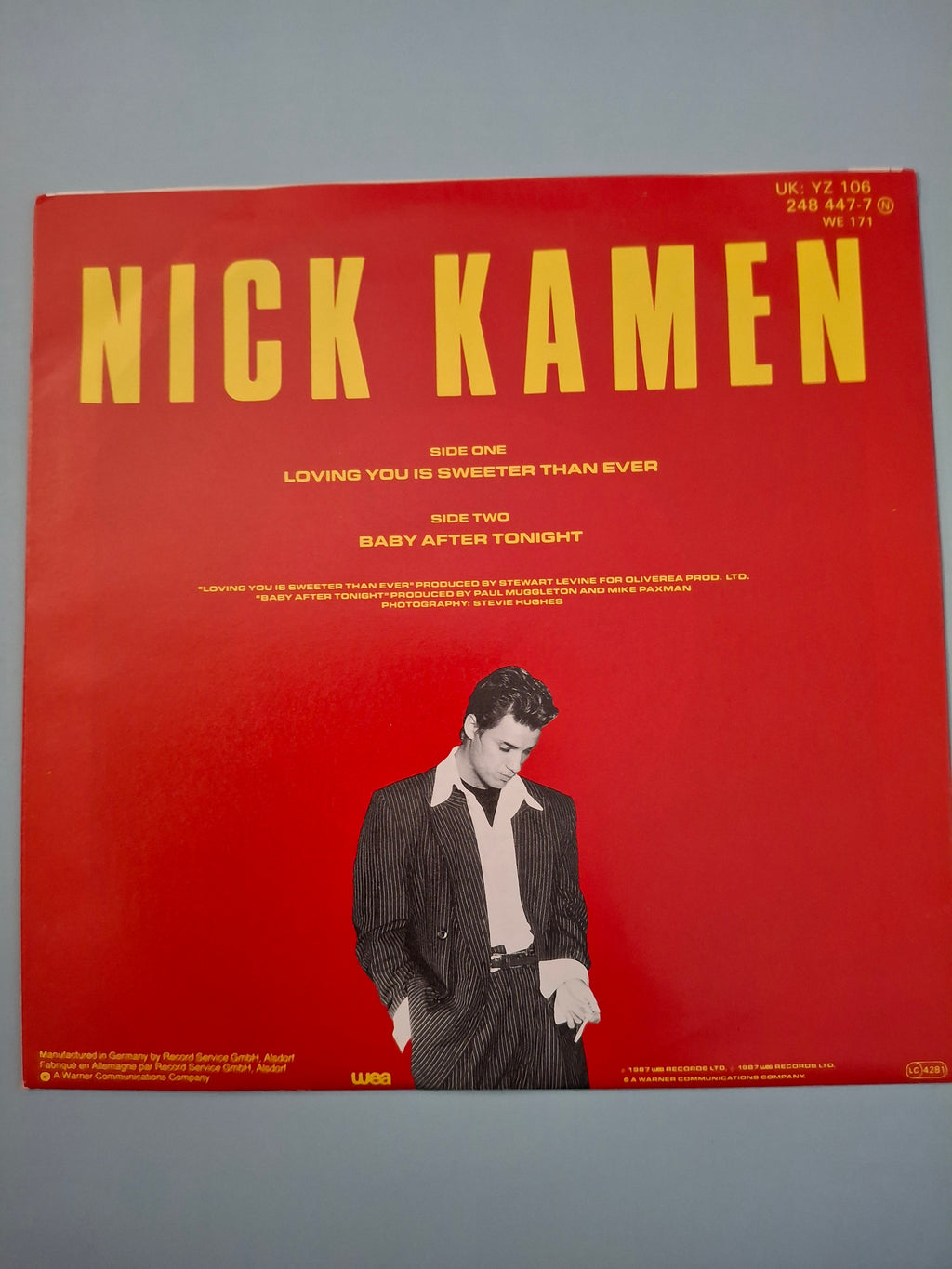 Nick Kamen – Loving You Is Sweeter Than Ever (Original 1987 European 7" Vinyl Single) | WEA YZ 106