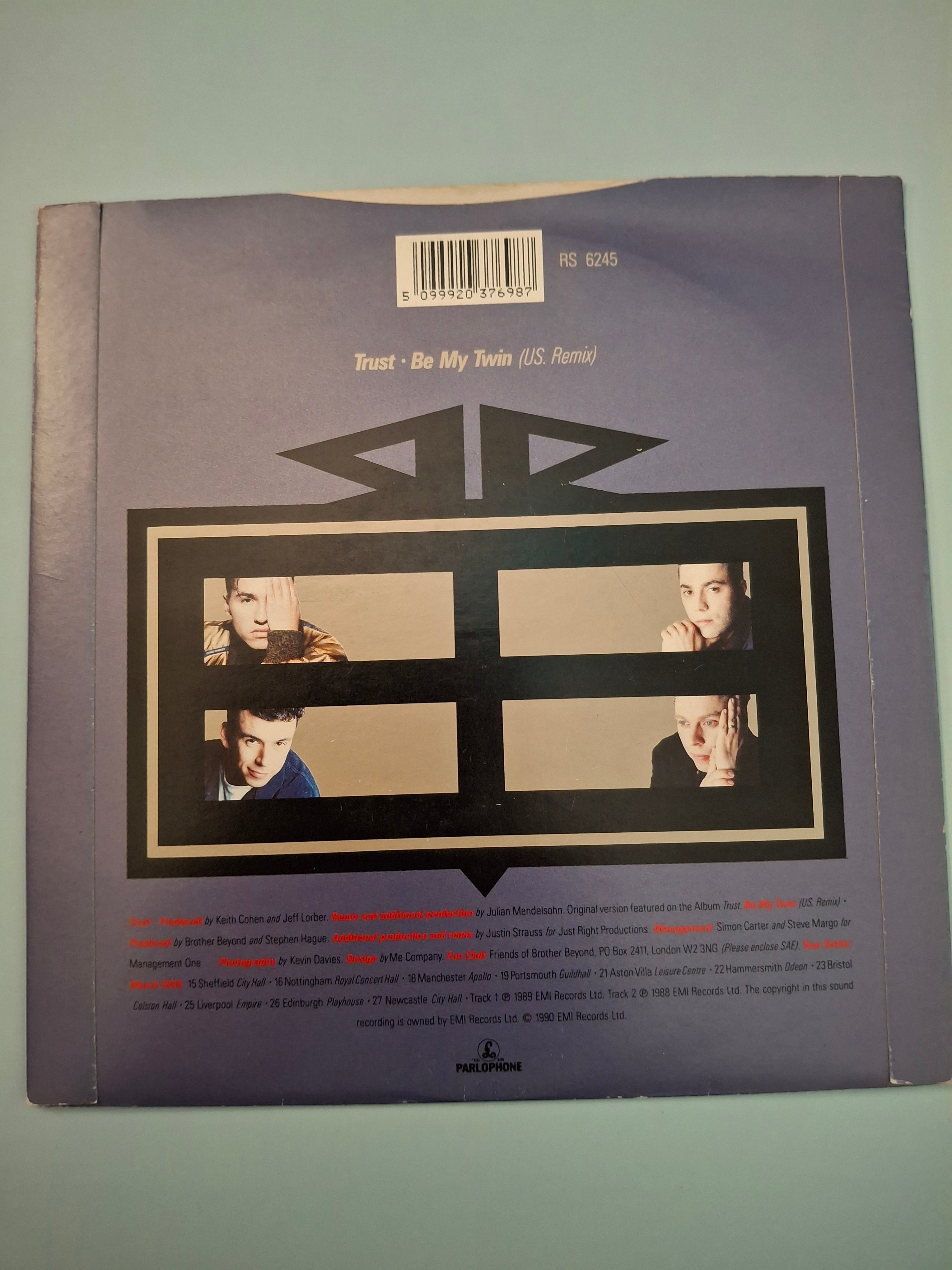 Brother Beyond – Trust (Original 1989/1990 UK Limited Edition Signed Disc 7" Vinyl Single) | Parlophone RS 6245