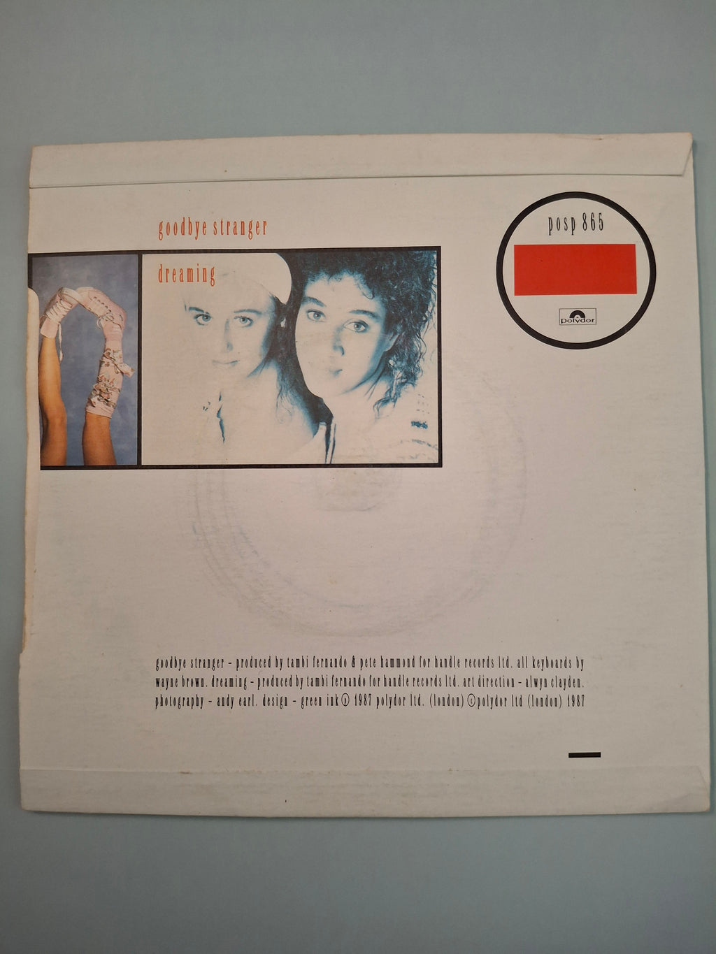 Pepsi & Shirlie – Goodbye Stranger (Original 1987 UK 7" Vinyl Single) | Polydor POSP 865