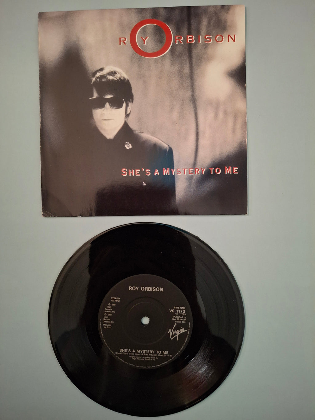 Roy Orbison – She's A Mystery To Me (Original 1989 UK 7" Vinyl Single) | Virgin VS 1173