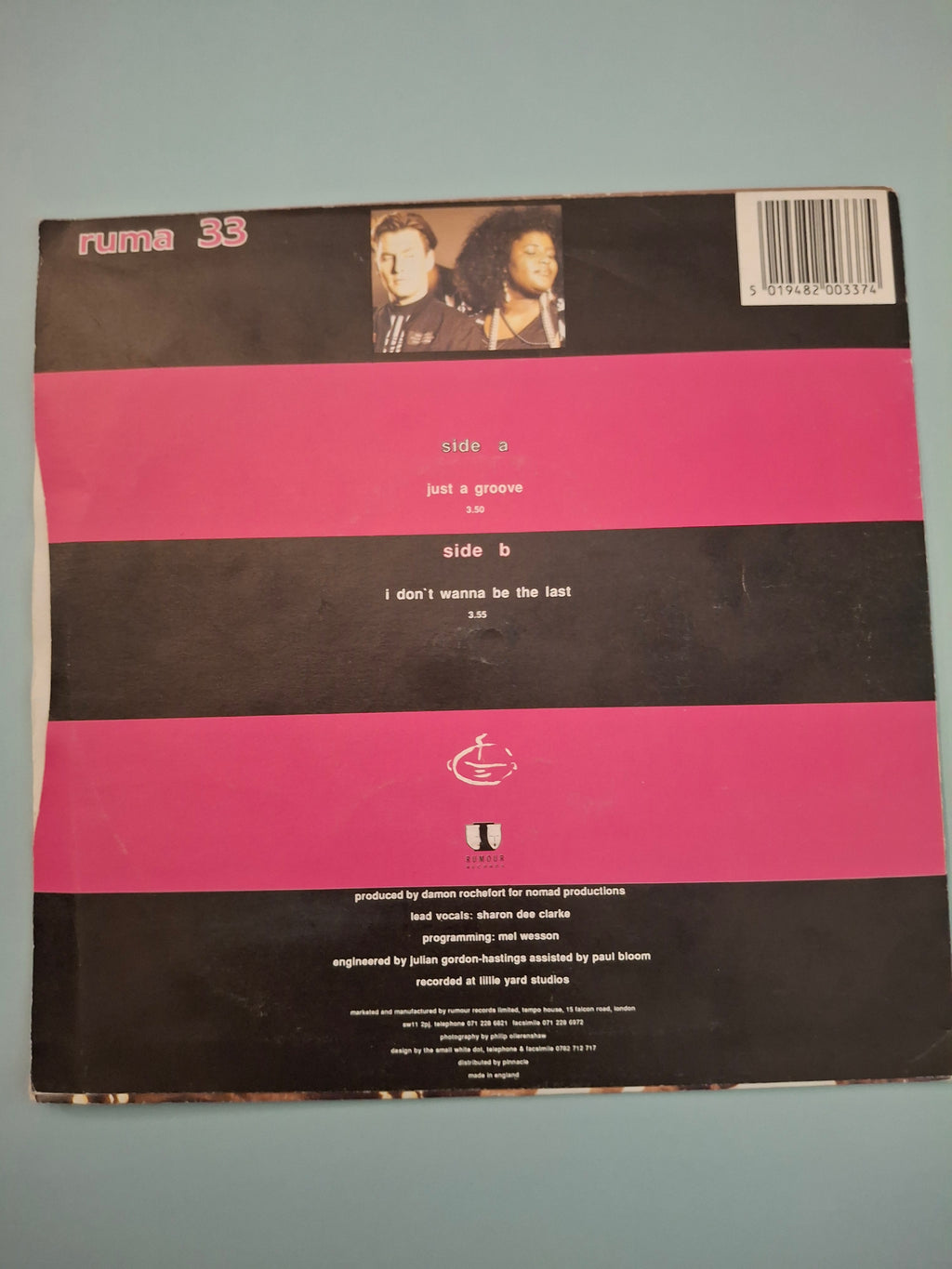Nomad - Just A Groove - 1991 UK First Pressing 7" Vinyl Single (RUMA 33)