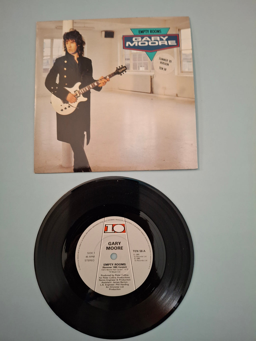 Gary Moore - Empty Rooms (Summer '85 Version) - 1985 UK First Pressing 7" Vinyl Single (TEN 58)
