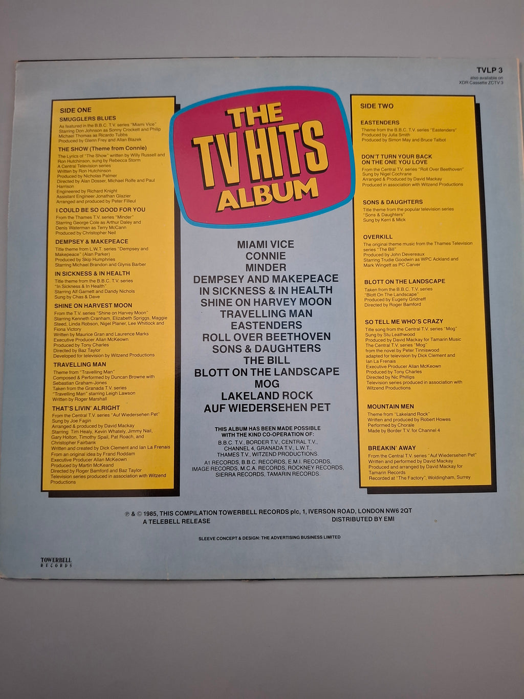 The TV Hits Album - 16 Original Hit TV Theme Tunes (1985 Towerbell UK Vinyl LP)