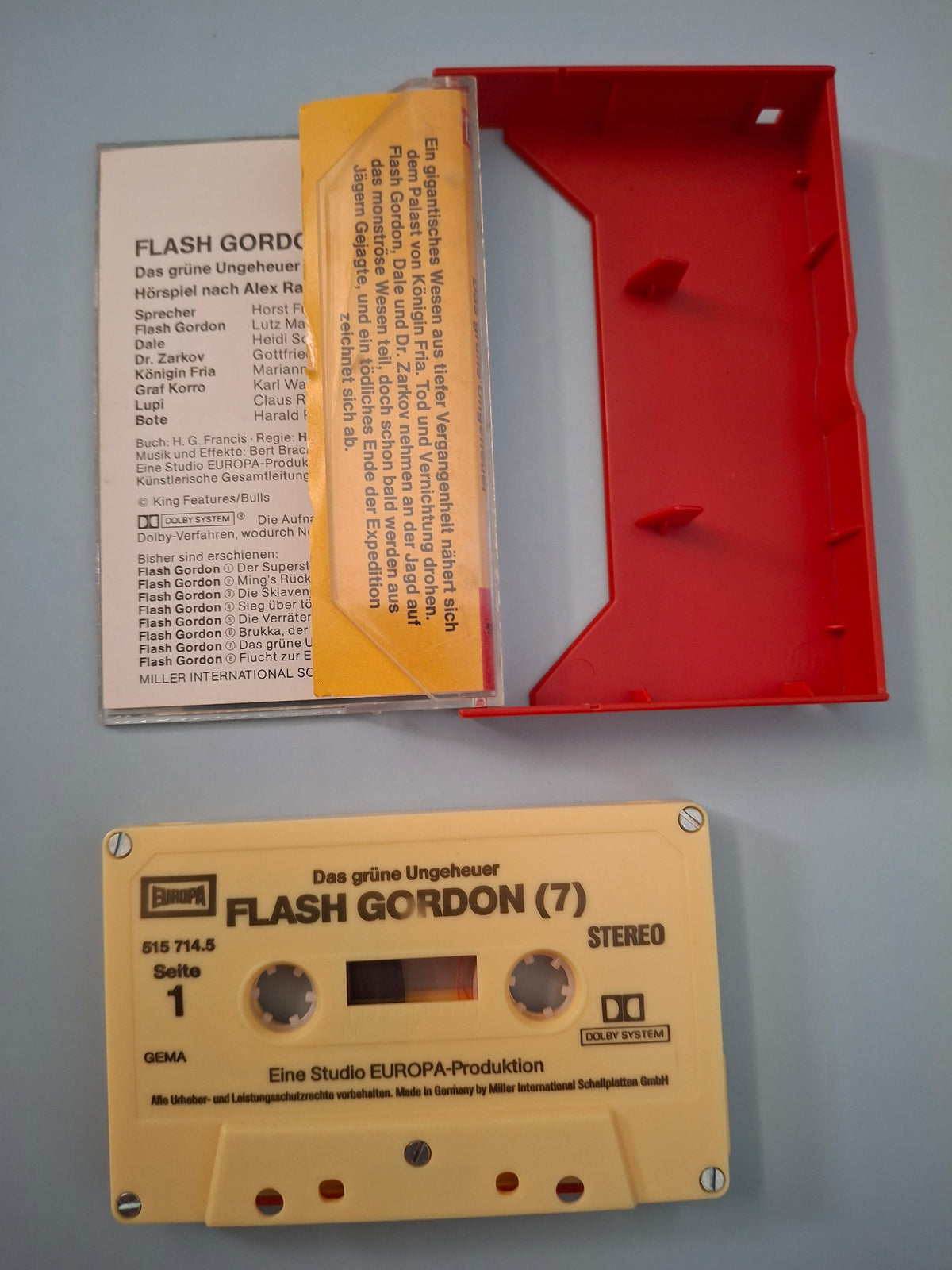 Flash Gordon - Folge 7: Das grüne Ungeheuer - Rare 1980s Vintage German Sci-Fi Cassette - Original EUROPA Yellow Shell Pressing