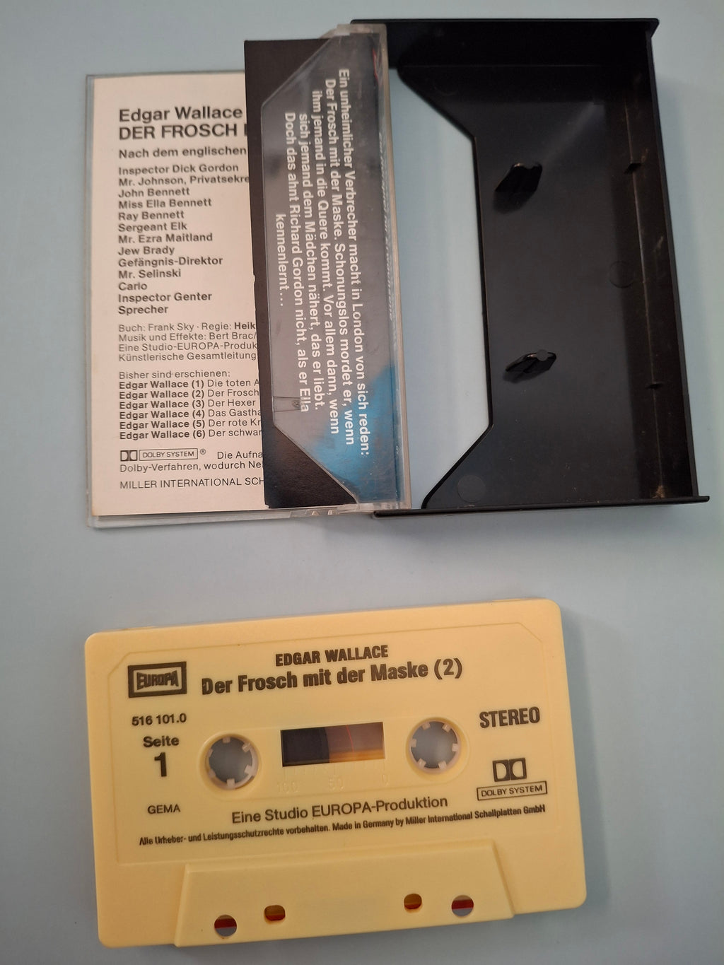 Edgar Wallace - Der Frosch mit der Maske (2) - Rare 1980s Vintage German Crime Audio Play Cassette Tape - Original EUROPA Pressing