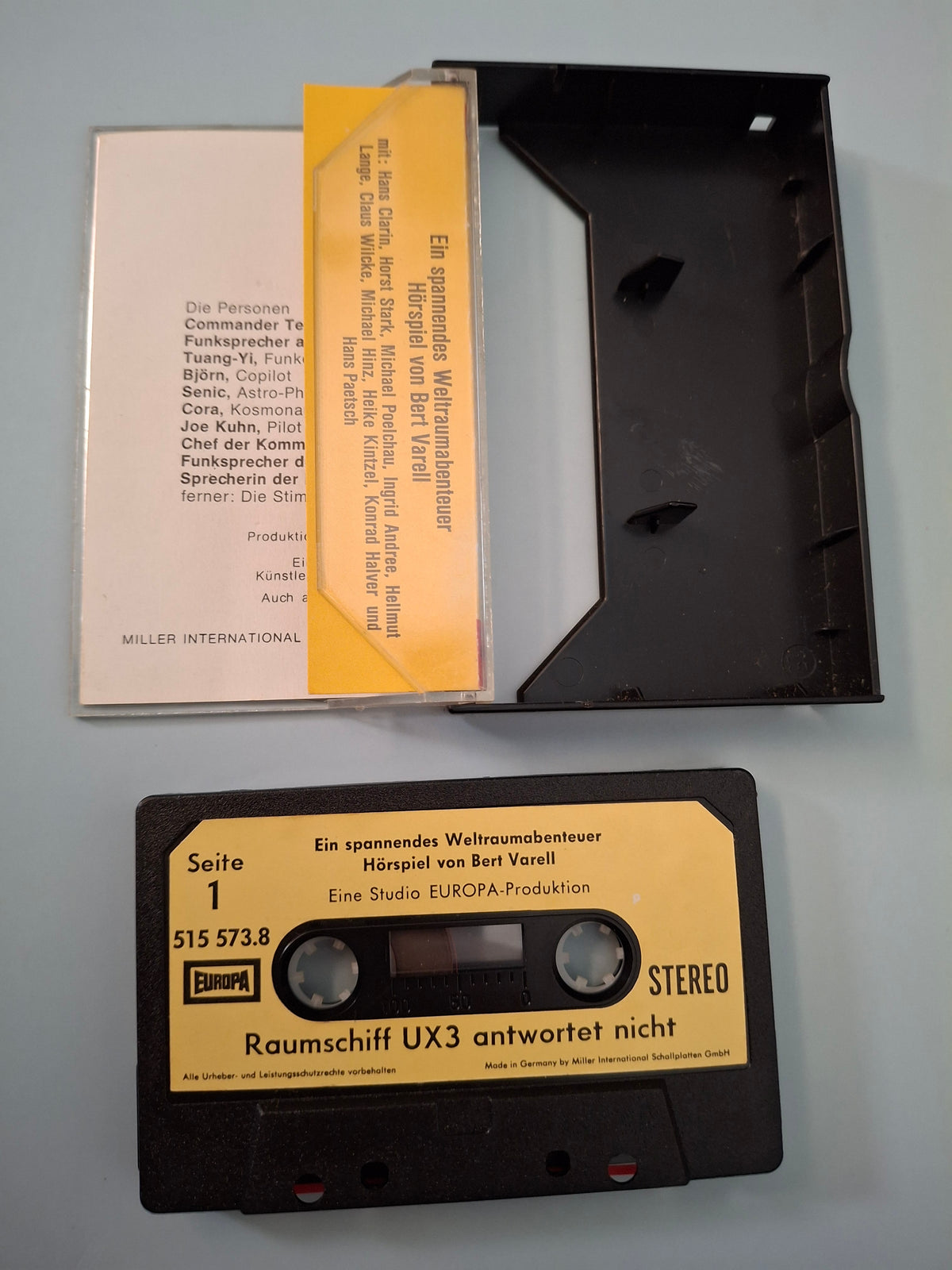 Raumschiff UX3 antwortet nicht - Rare 1970s Vintage German Sci-Fi Audio Play Cassette Tape - Original EUROPA First Pressing