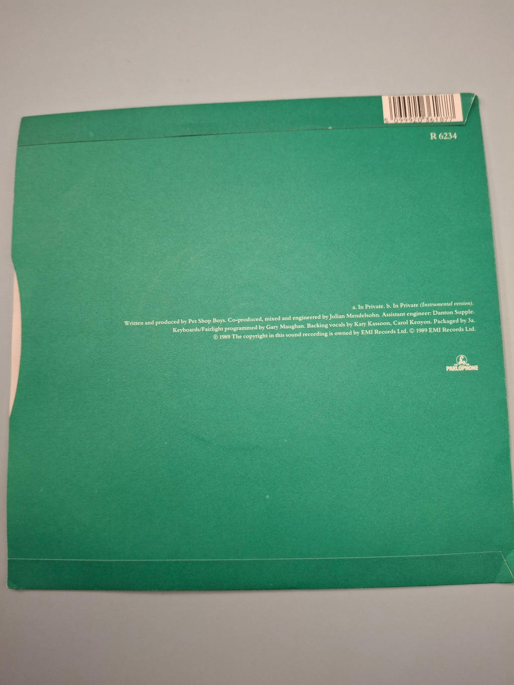 Dusty Springfield - In Private (1989 Parlophone UK 7" Vinyl Single)