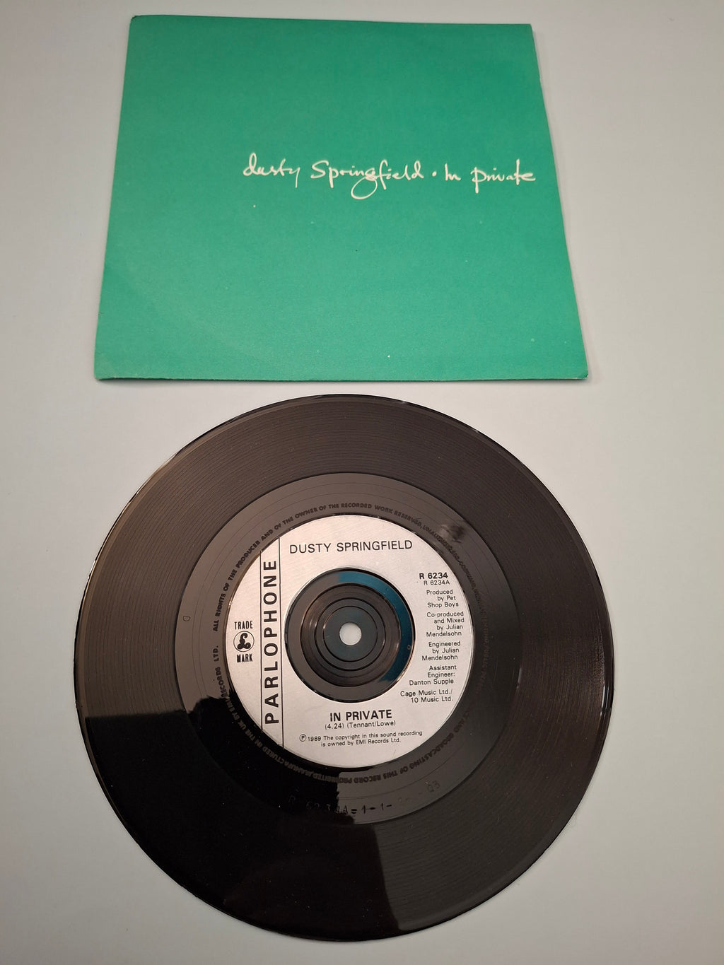 Dusty Springfield - In Private (1989 Parlophone UK 7" Vinyl Single)