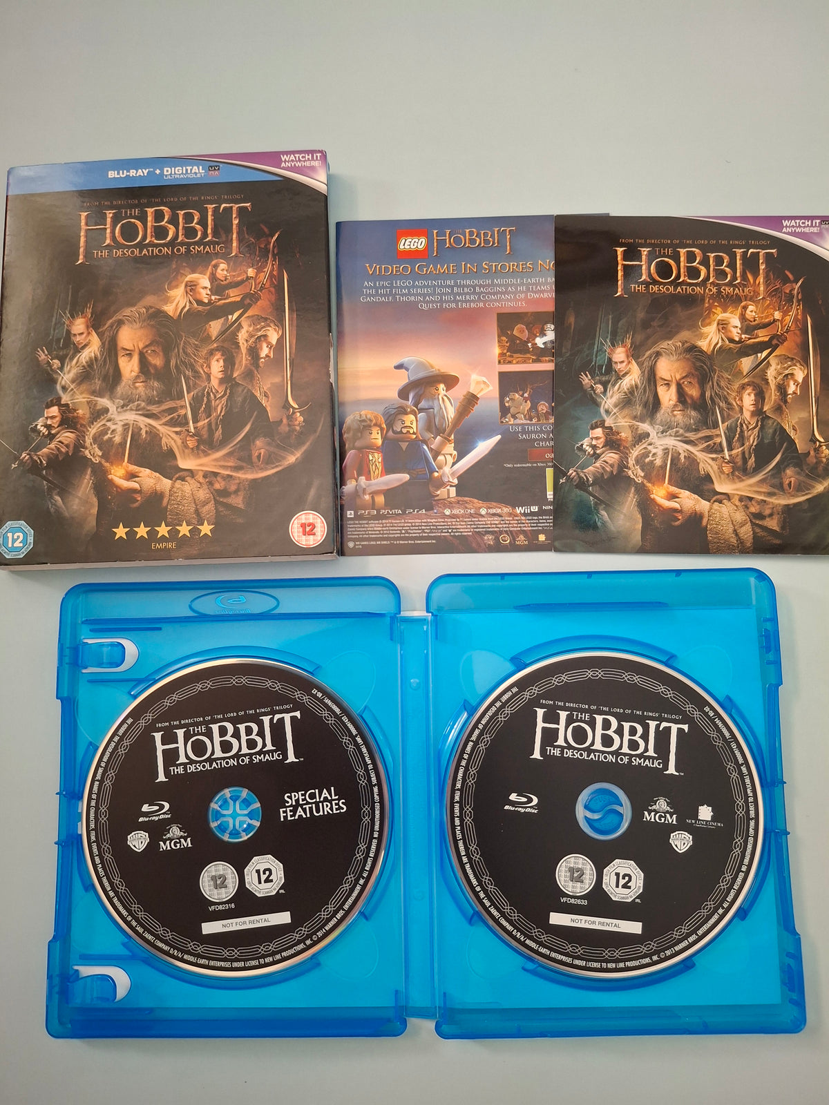 The Hobbit: The Desolation of Smaug (2014 UK 2-Disc Blu-ray + Digital UV Pre-Owned)