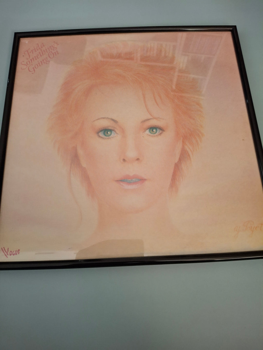 Framed Frida 'Something's Going On' Original 1982 Vinyl Album Sleeve Display