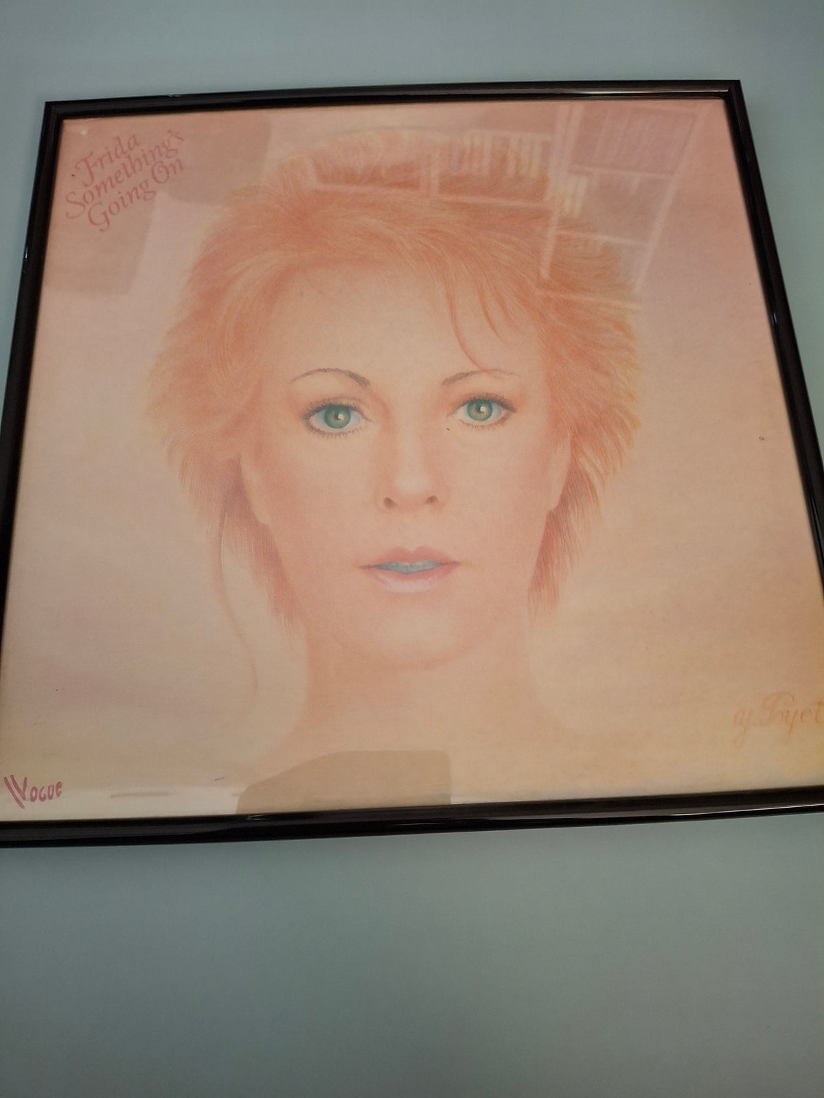 Framed Frida 'Something's Going On' Original 1982 Vinyl Album Sleeve Display