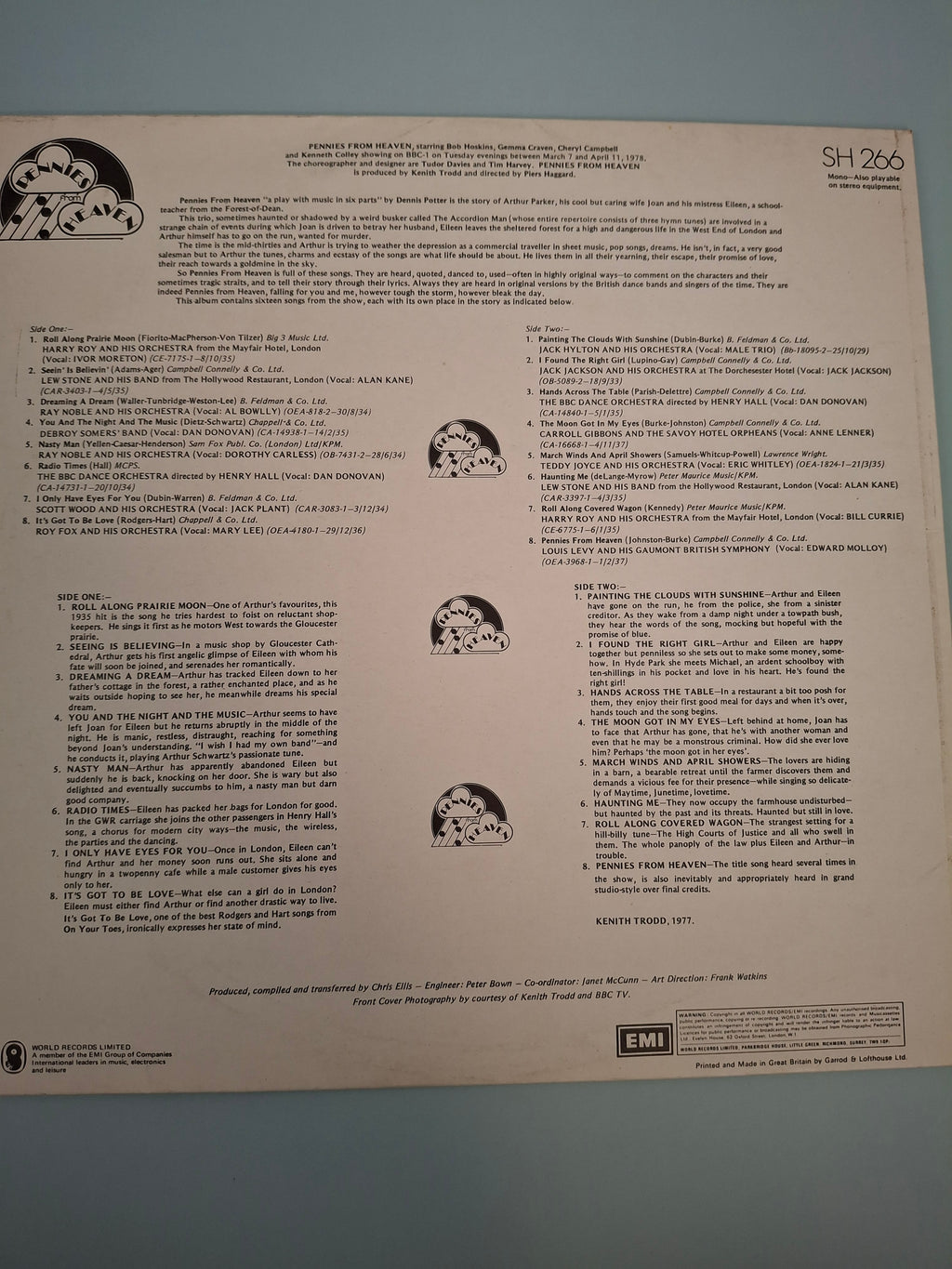 Pennies From Heaven - BBC TV Series Original 1977 UK Vinyl LP (World Records SH 266)