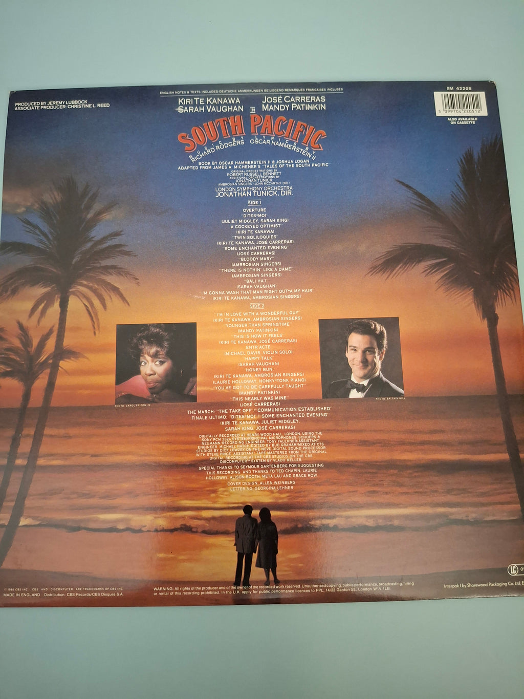 Rodgers & Hammerstein: South Pacific - Original 1986 UK Gatefold Vinyl LP (CBS 42205)