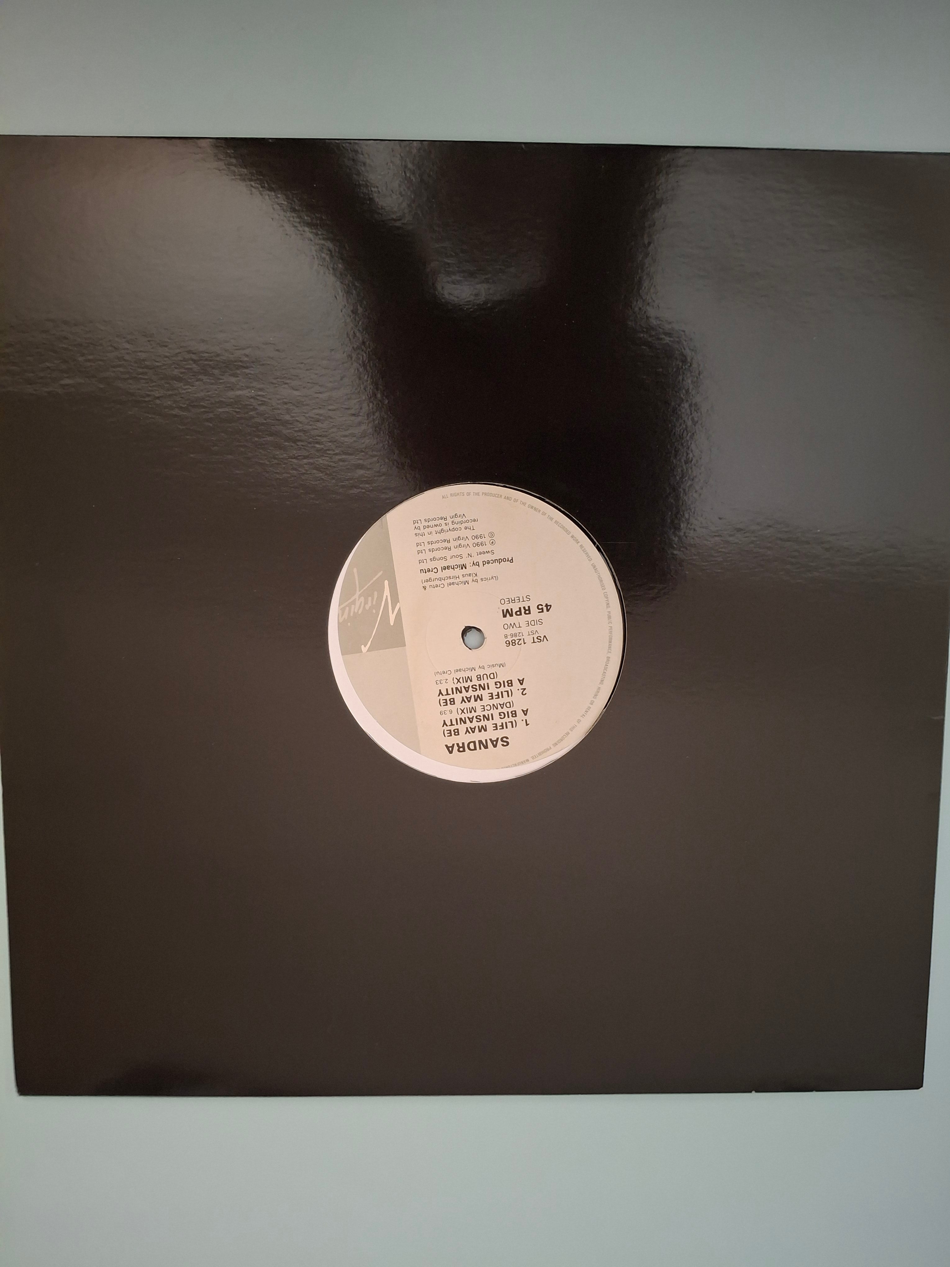 Sandra - (Life May Be) A Big Insanity Original 1990 UK 12" Vinyl Single (Virgin VST 1286)