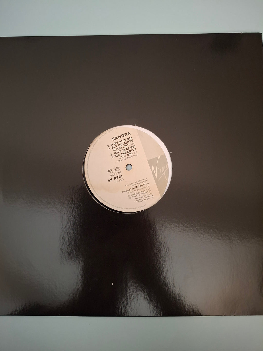 Sandra - (Life May Be) A Big Insanity Original 1990 UK 12" Vinyl Single (Virgin VST 1286)
