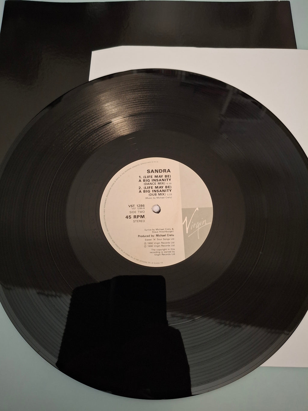 Sandra - (Life May Be) A Big Insanity Original 1990 UK 12" Vinyl Single (Virgin VST 1286)