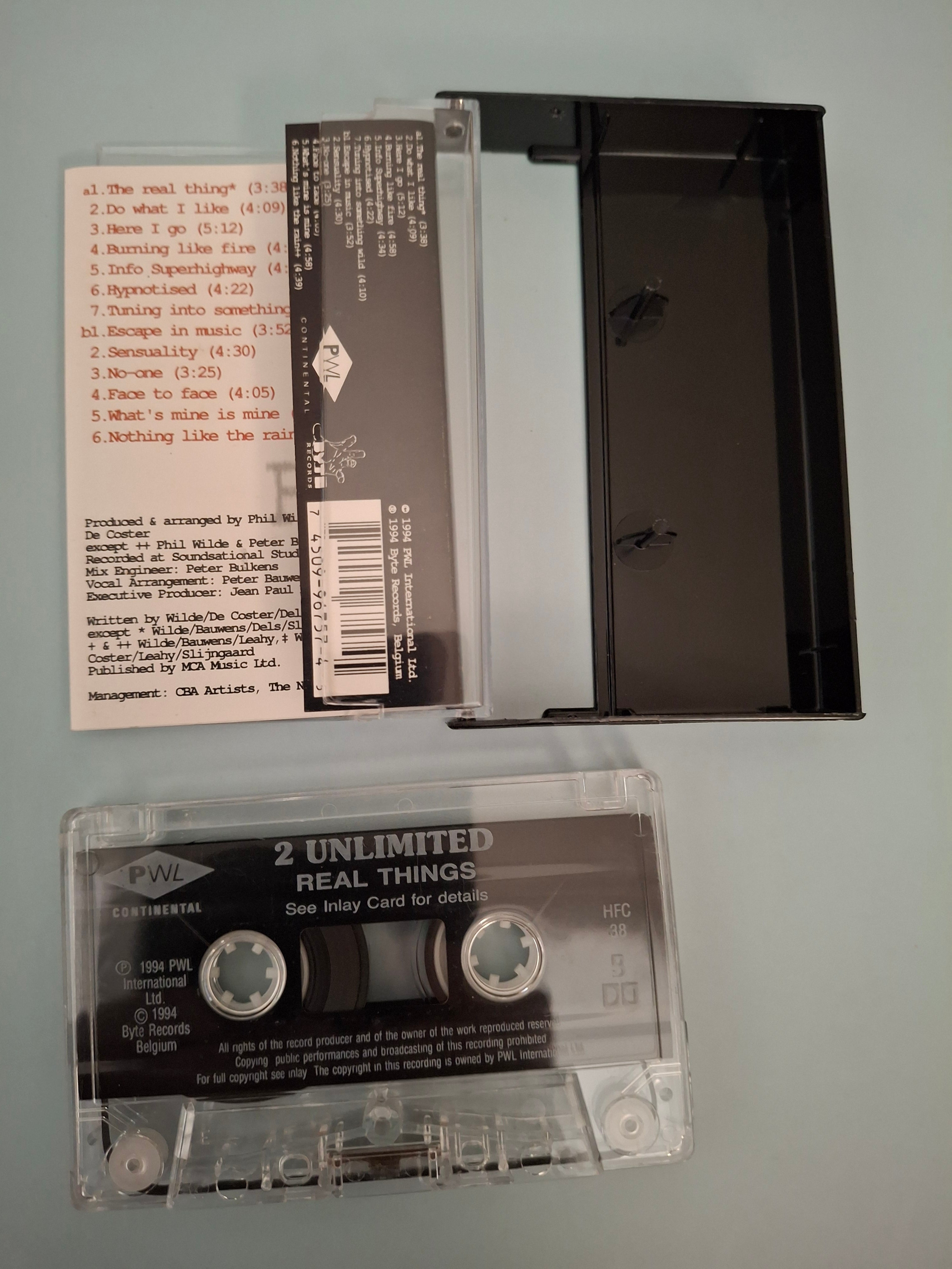2 Unlimited - Real Things Original 1994 UK/Europe Cassette Tape (PWL Continental 74509-96757-4 5