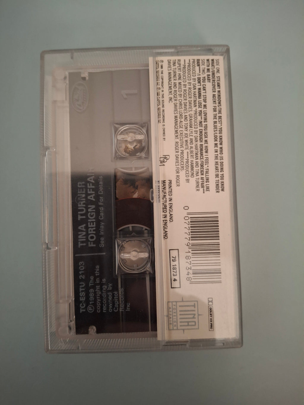 Tina Turner - Foreign Affair Original 1989 UK Cassette Tape (Capitol TC-ESTU 2103)