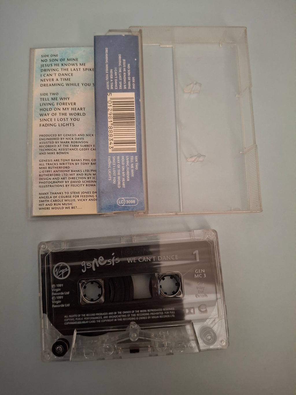 Genesis - We Can't Dance Original 1991 UK Cassette Tape (Virgin GEN MC 3)