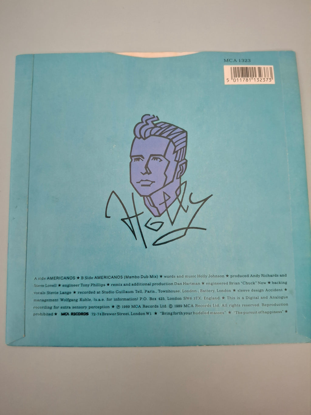 Holly Johnson - Americanos Original 1989 UK 7" Vinyl Picture Sleeve Single (MCA 1323)