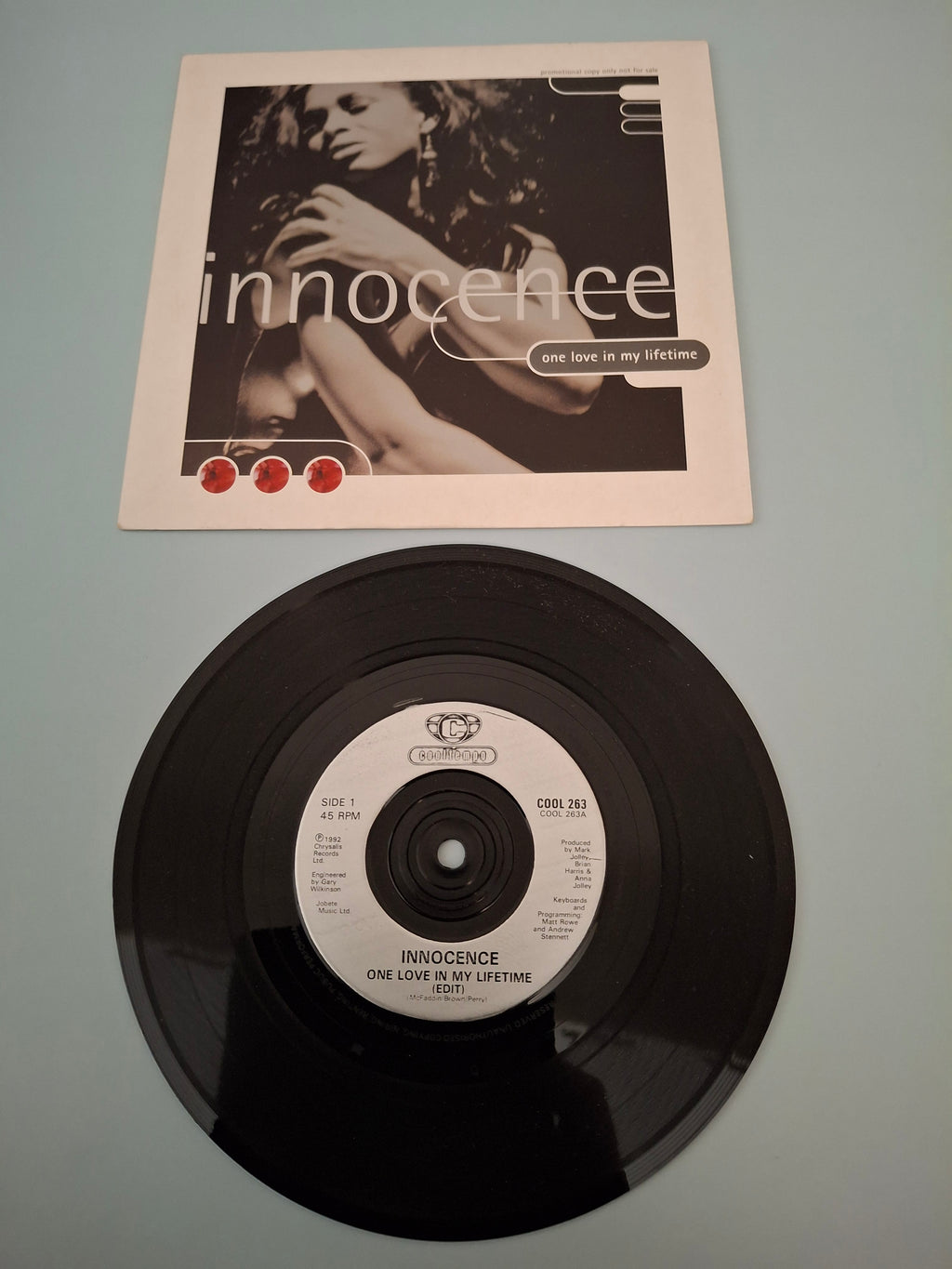 Innocence - One Love In My Lifetime Rare 1992 UK 7" Vinyl DJ Promo Single (Cooltempo COOL 263)