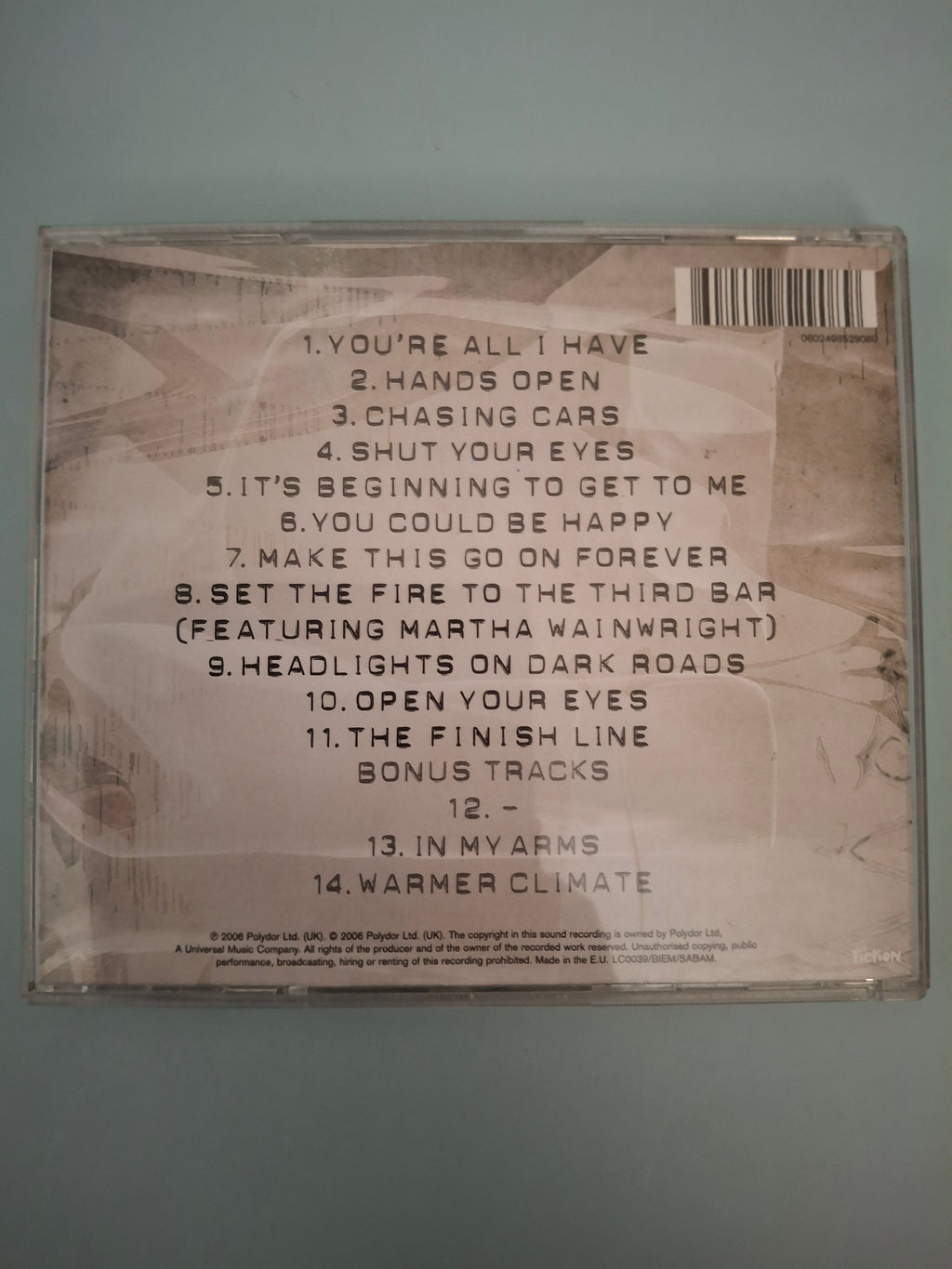 Snow Patrol - Eyes Open Special Edition CD (2006 UK Bonus Tracks Release 9852908)