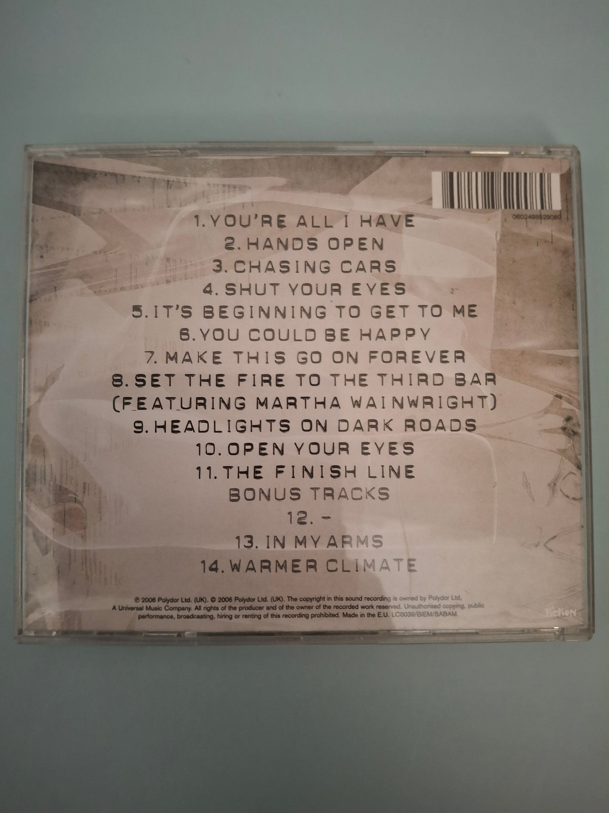 Snow Patrol - Eyes Open Special Edition CD (2006 UK Bonus Tracks Release 9852908)