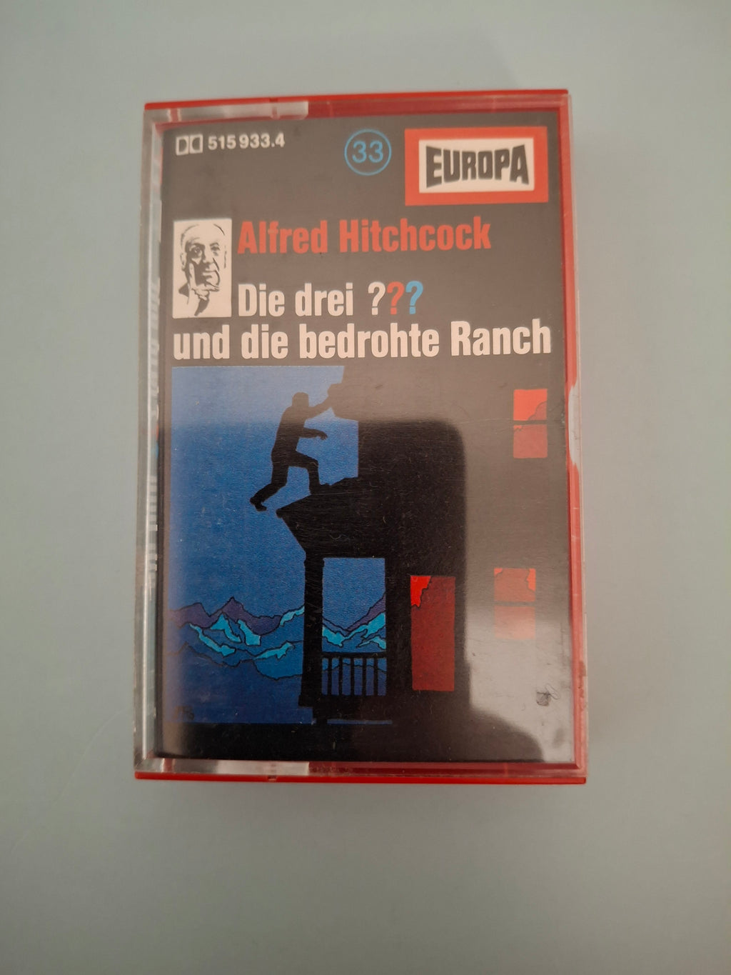 Alfred Hitchcock - Die drei ??? 33 - Und die bedrohte Ranch Vintage German Cassette Tape (1981 Europa 515 933.4)