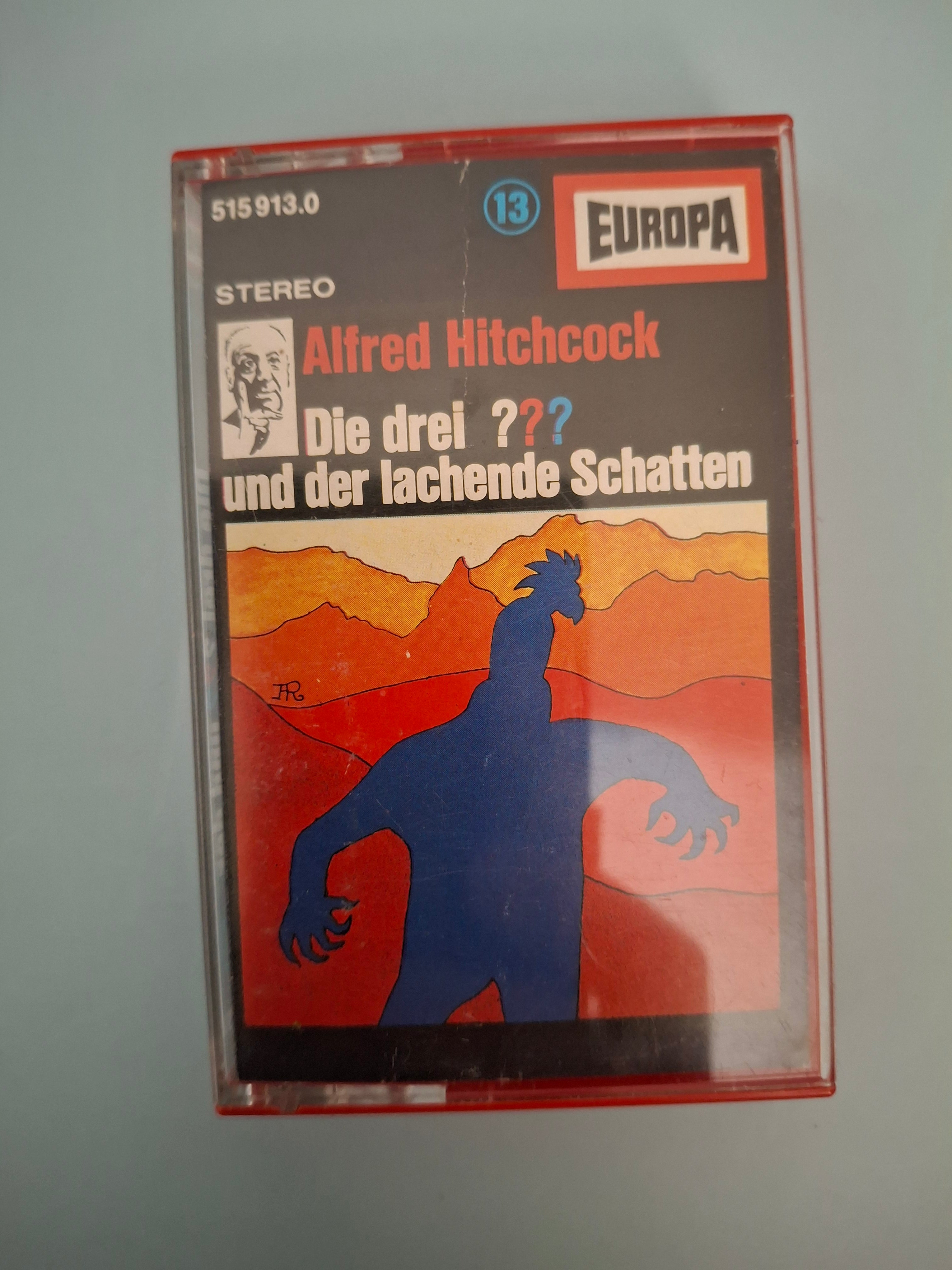 Alfred Hitchcock - Die drei ??? 13 - Und der lachende Schatten Vintage German Cassette Tape (1980 Europa 515 913.0)
