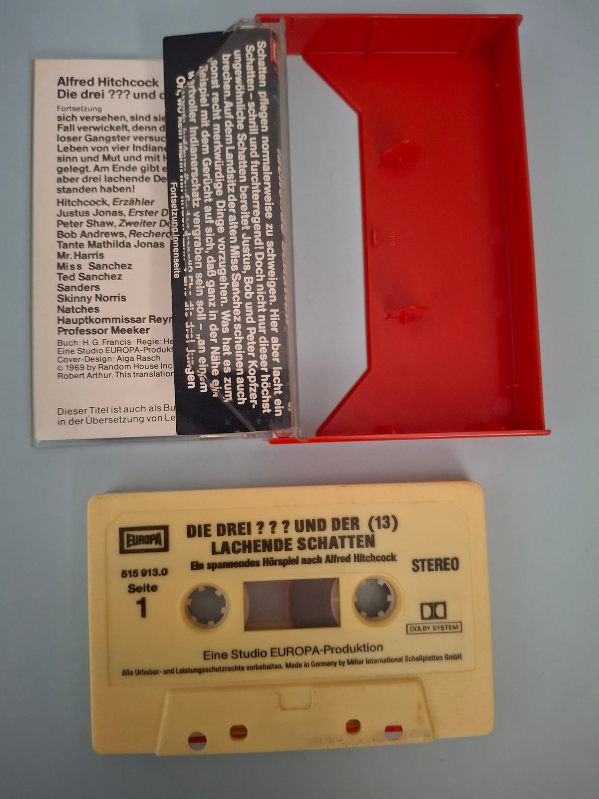 Alfred Hitchcock - Die drei ??? 13 - Und der lachende Schatten Vintage German Cassette Tape (1980 Europa 515 913.0)