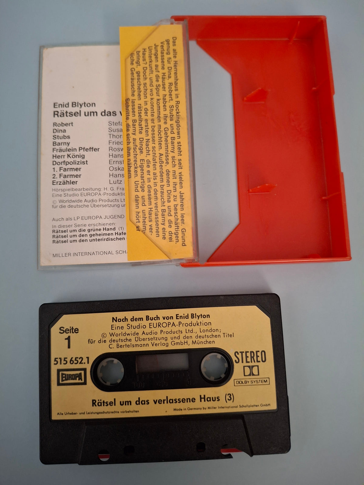 Enid Blyton - Rätsel um das verlassene Haus (3) Vintage German Cassette (Europa 515 652.1)