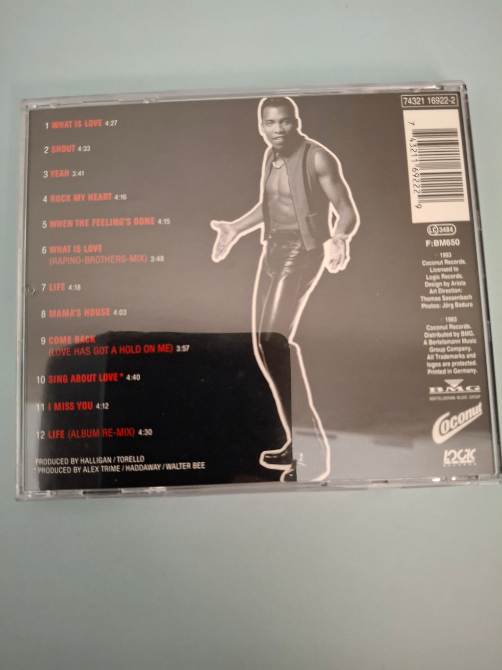 Haddaway - The Album Original UK/European CD Pressing (1993 Coconut/BMG 74321 16922-2)