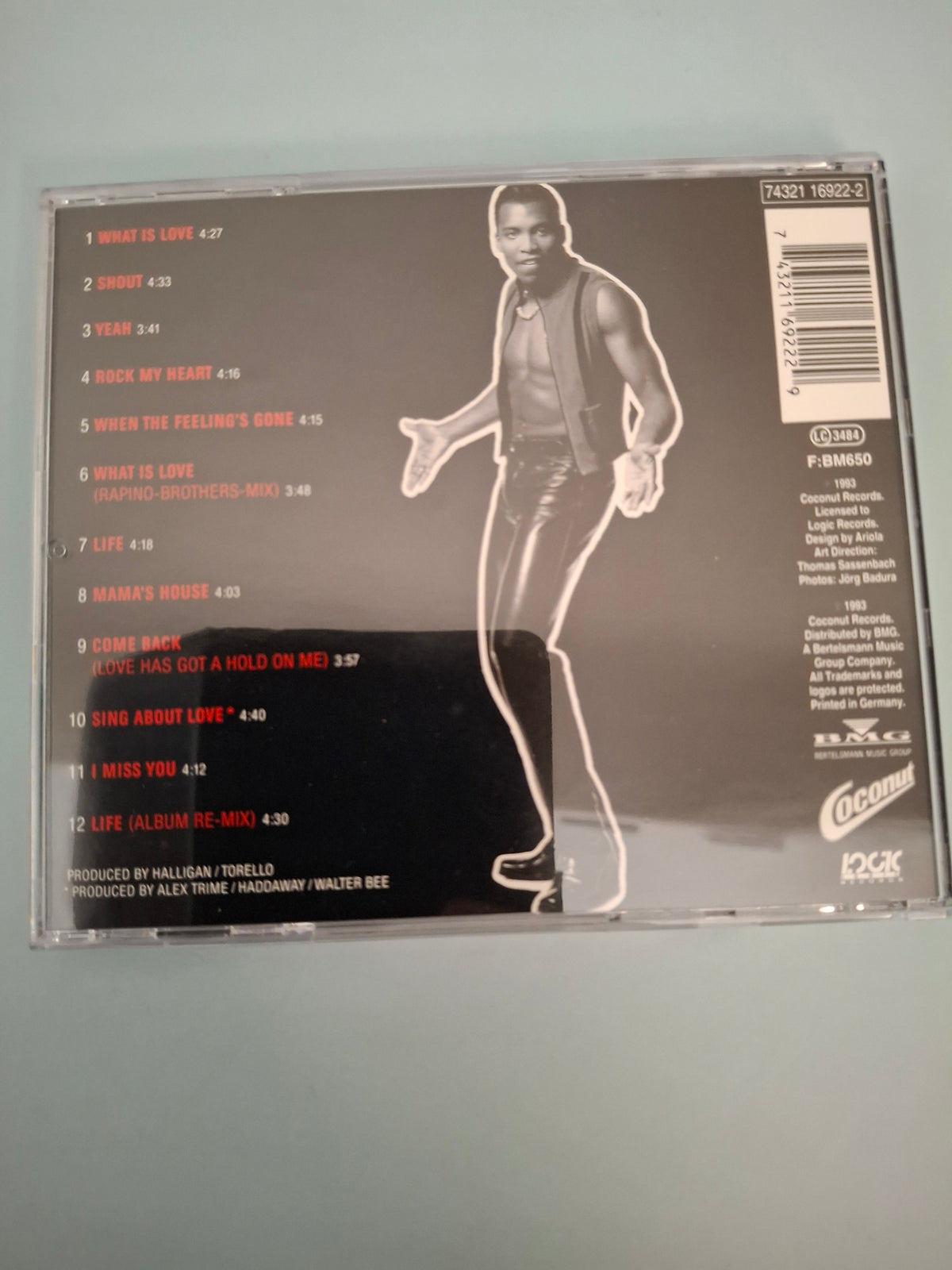 Haddaway - The Album Original UK/European CD Pressing (1993 Coconut/BMG 74321 16922-2)