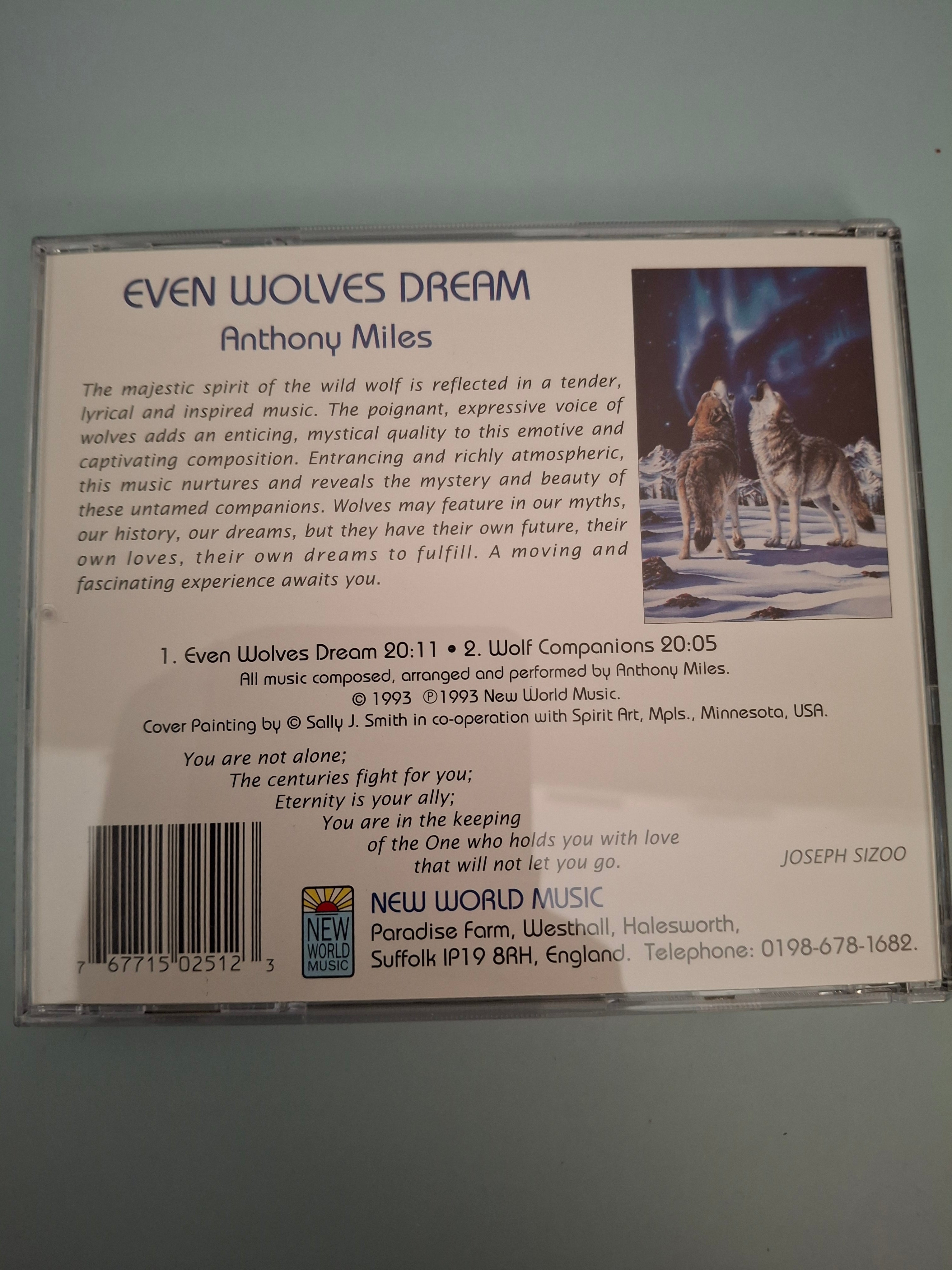 Anthony Miles - Even Wolves Dream Original UK New Age CD Pressing (1993 New World Music NWCD 251)