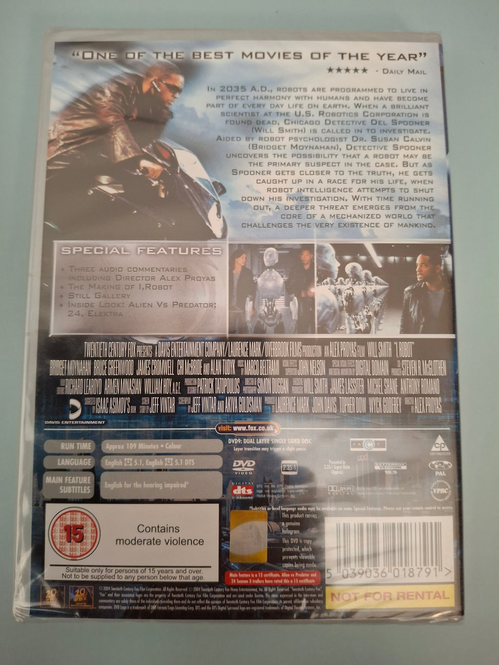 I, Robot DVD (2004, 20th Century Fox 5039036018791)