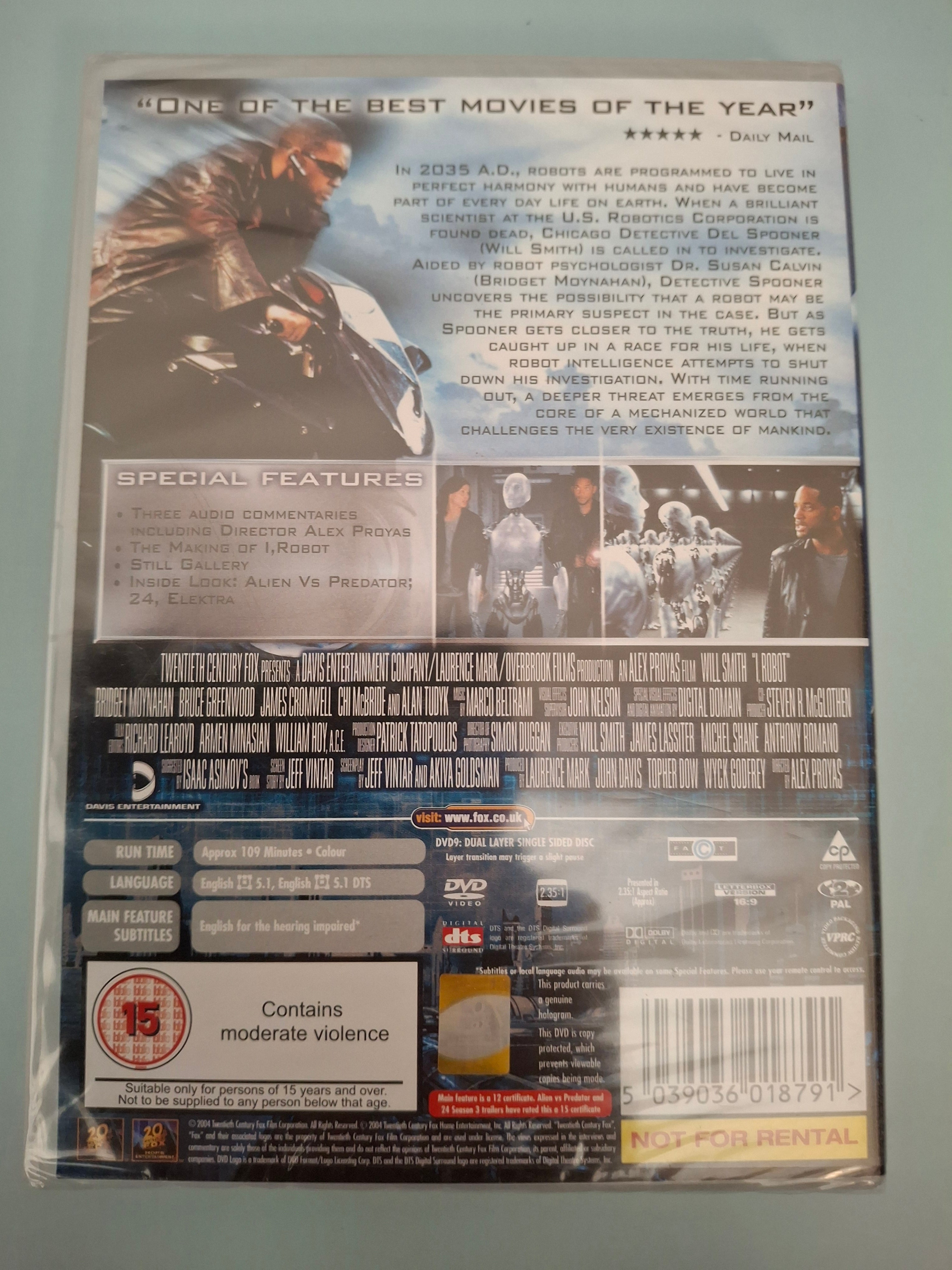 I, Robot DVD (2004, 20th Century Fox 5039036018791)