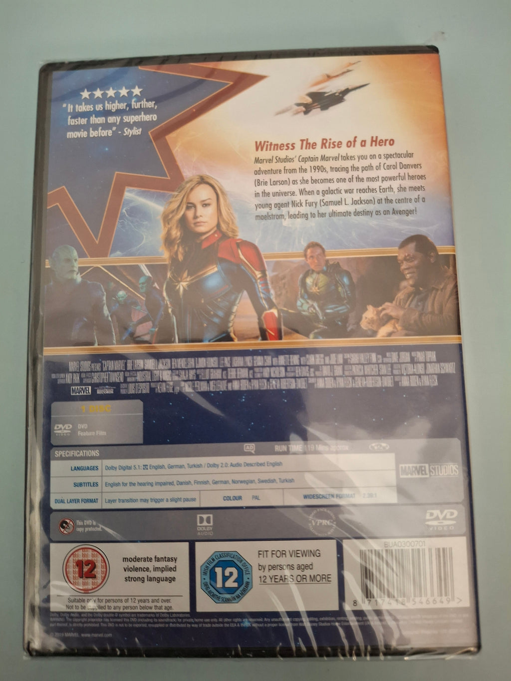 Captain Marvel DVD (2019, Marvel Studios 8717418546649)