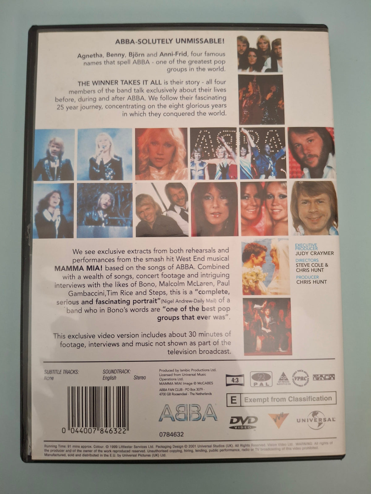 ABBA - The Winner Takes It All: The ABBA Story DVD (2001, Universal 0784632)