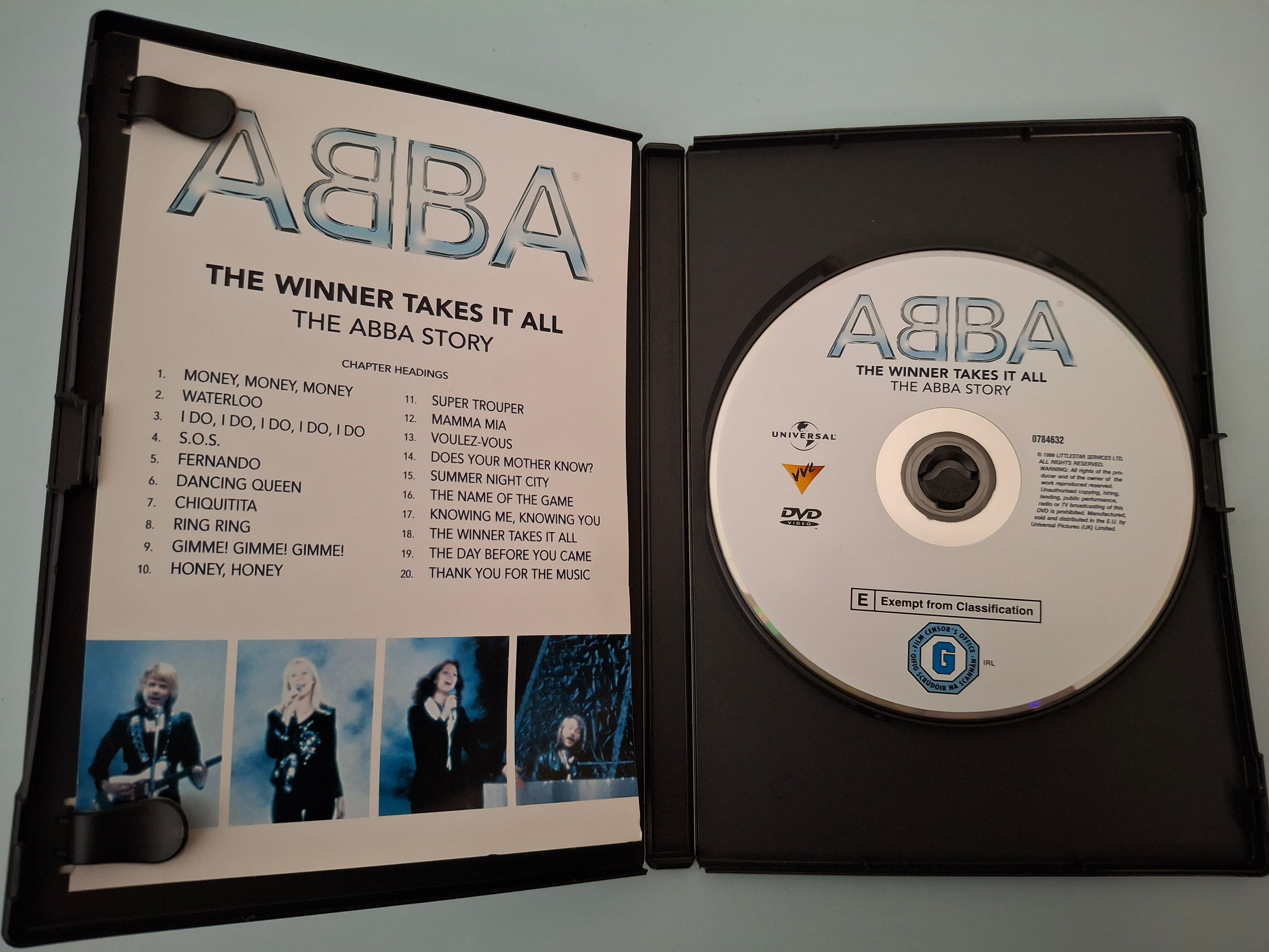 ABBA - The Winner Takes It All: The ABBA Story DVD (2001, Universal 0784632)
