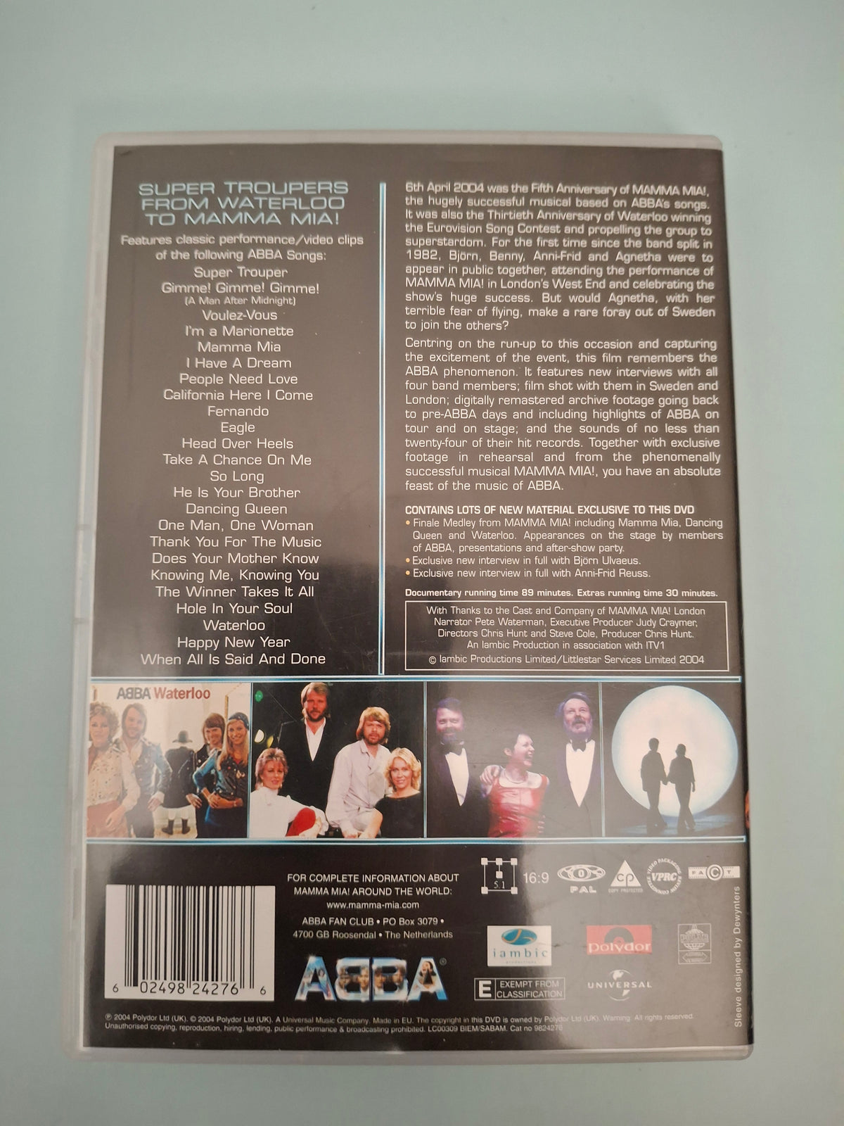 ABBA - Super Troupers: From Waterloo to Mamma Mia! DVD (2004, Polydor 9824276)