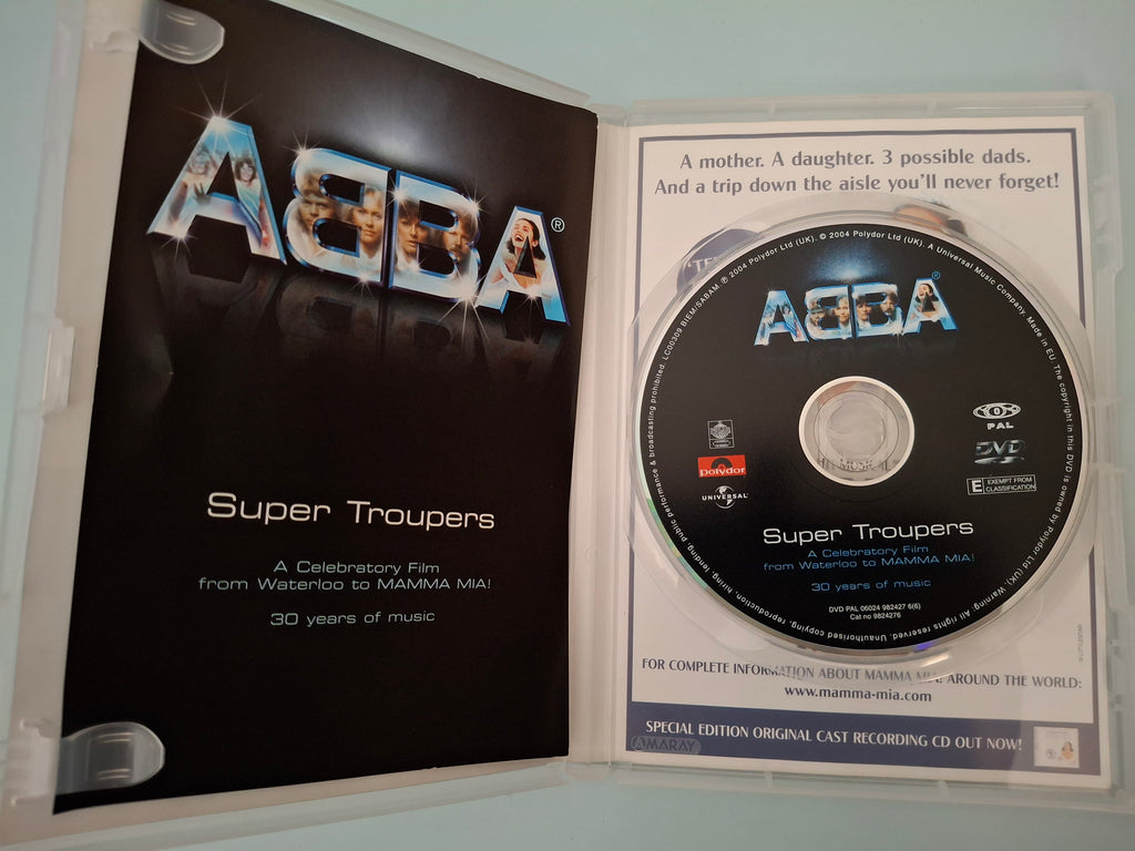 ABBA - Super Troupers: From Waterloo to Mamma Mia! DVD (2004, Polydor 9824276)