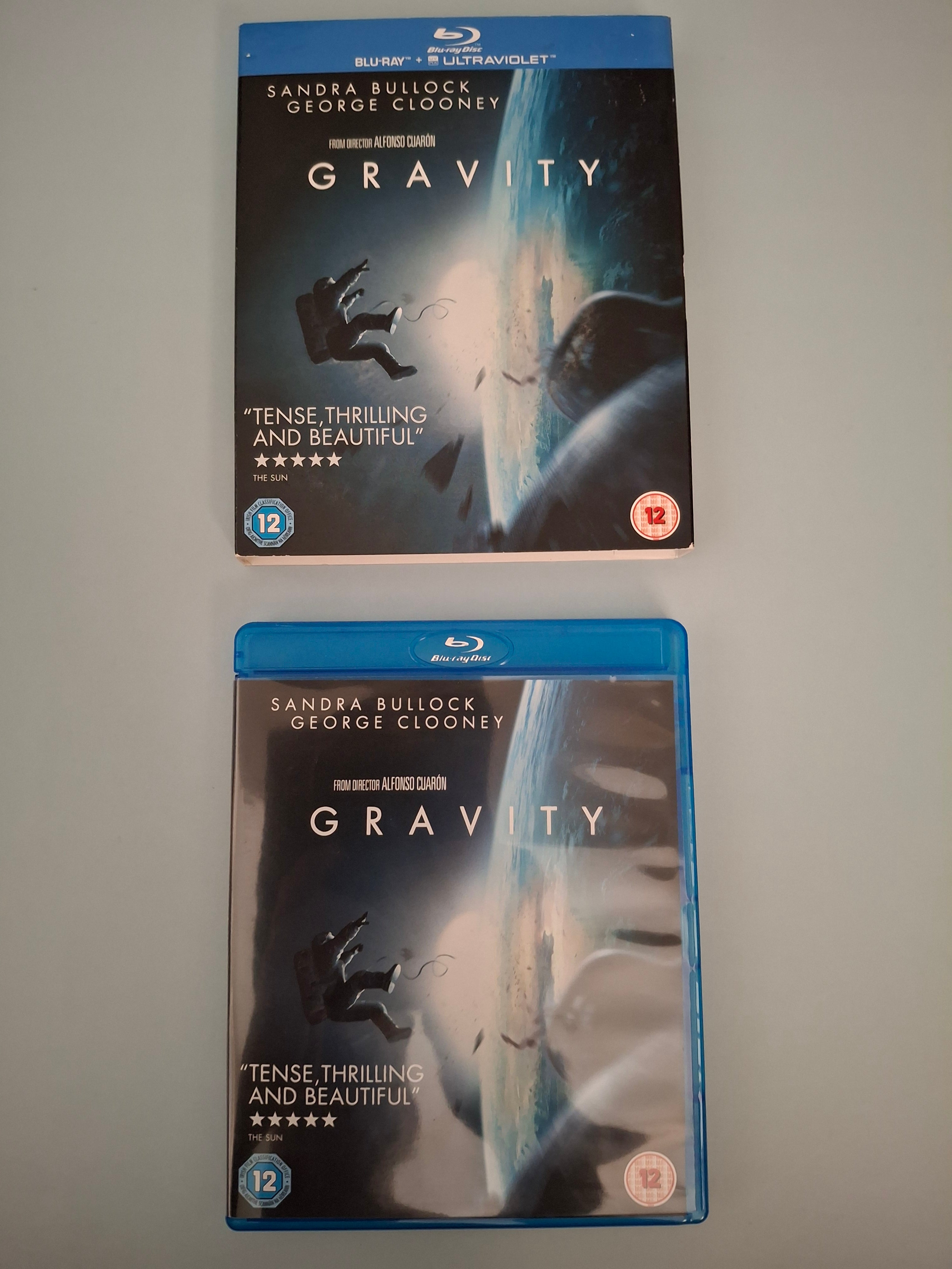 Gravity Blu-Ray Single with Cardboard Slipcase (2014, Warner Bros. 5051892161176)