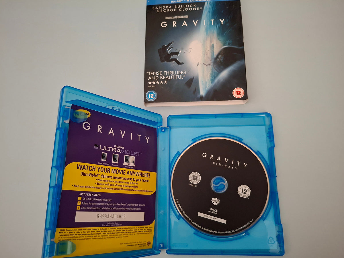 Gravity Blu-Ray Single with Cardboard Slipcase (2014, Warner Bros. 5051892161176)